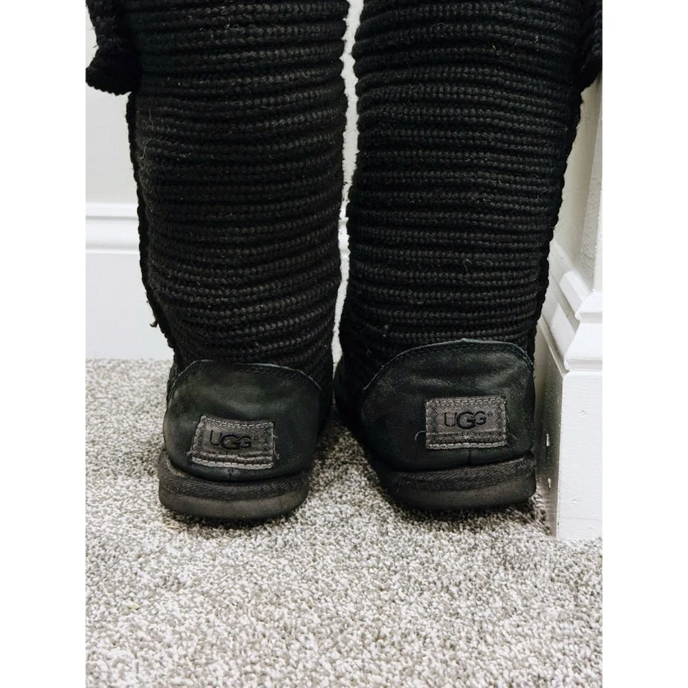 Ugg Classic Cardy Knit Tall Boots in Black